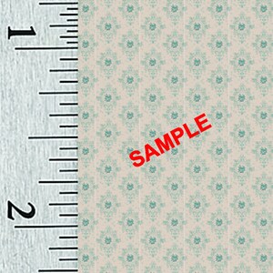 Quarter Scale, Half Scale and 1:144 Scale Miniature Geometric Dollhouse Wallpaper (18B)