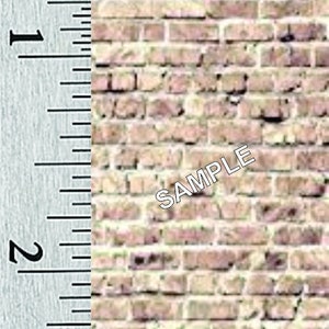 Quarter Scale or 1:144 Scale Miniature Dollhouse Brick Wallpaper (101A)