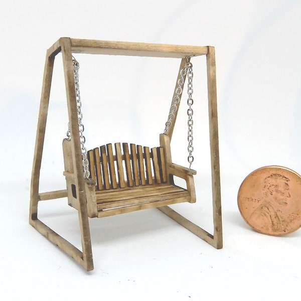 Miniature 1:48 scale Swinging Patio Bench Kit