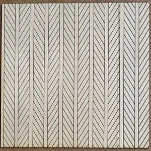 Quarter-scale (1:48) Dollhouse Wooden Flooring - Separated Chevron