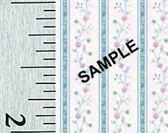 Quarter Scale, Half Scale and 1:144 Scale Miniature Dollhouse Wallpaper (69C)