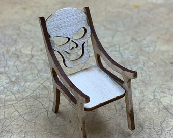 Miniature 1:24 scale Skeleton Chair Kit