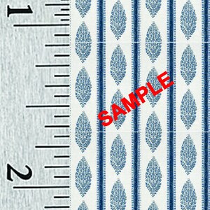 Quarter Scale, Half Scale and 1:144 Scale Miniature Striped Dollhouse Wallpaper (23A)