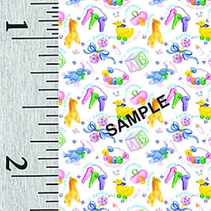 Quarter Scale, Half Scale and 1:44 Scale Miniature Dollhouse Wallpaper for Kids (202B)