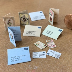 Miniature Victorian Christmas Cards