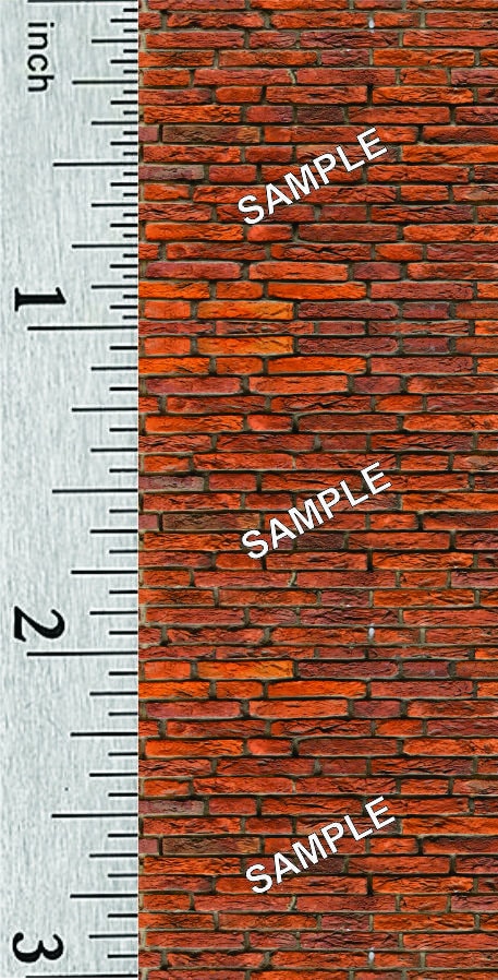 Quarter Scale or 1:144 Scale Miniature Dollhouse Brick Wallpaper (110B ...
