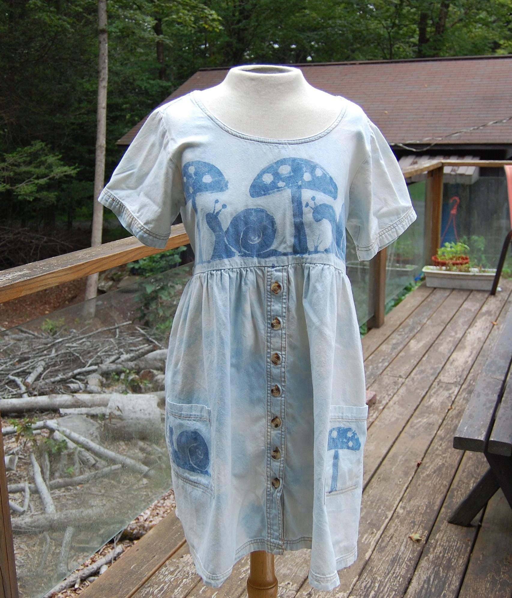Tie Dye Denim Dress - Etsy