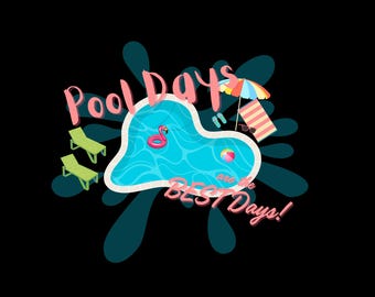 Pool Days PNG Graphic File
