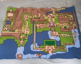 Pokemon Kanto Map Crochet Blanket Pattern