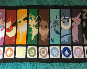 PATTERN ONLY Eeveelution Crochet Blanket