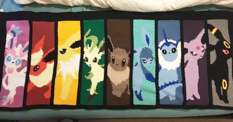 PATTERN ONLY Eeveelution Crochet Blanket image 2