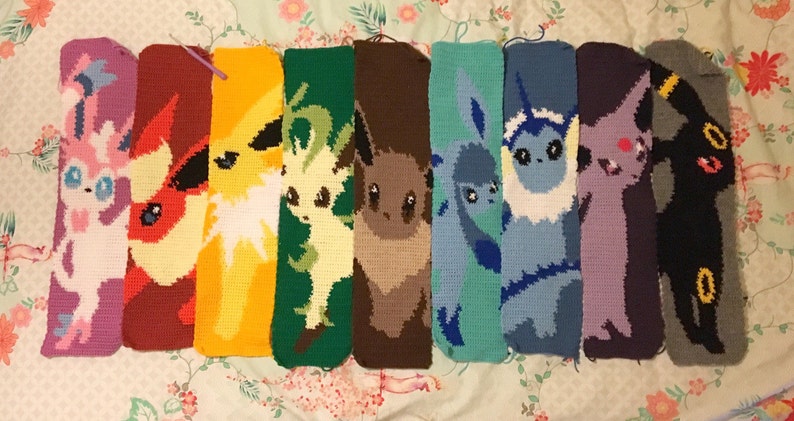 PATTERN ONLY Eeveelution Crochet Blanket image 3