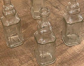 Small Ornate Glass Bottles - Cultural Intrigue Glass Bottle - Glass Bottle Decor *Each Bottle Sold Separately*