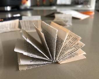 100 mini 1" to 4" blank, dictionary, or music note pages for dollhouse books, scrapbook embellishments, or other literature-related crafts