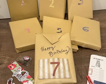 Birthday Countdown Mystery Book Gift Set, Set of 7 Books, Birthday Advent Book Gift