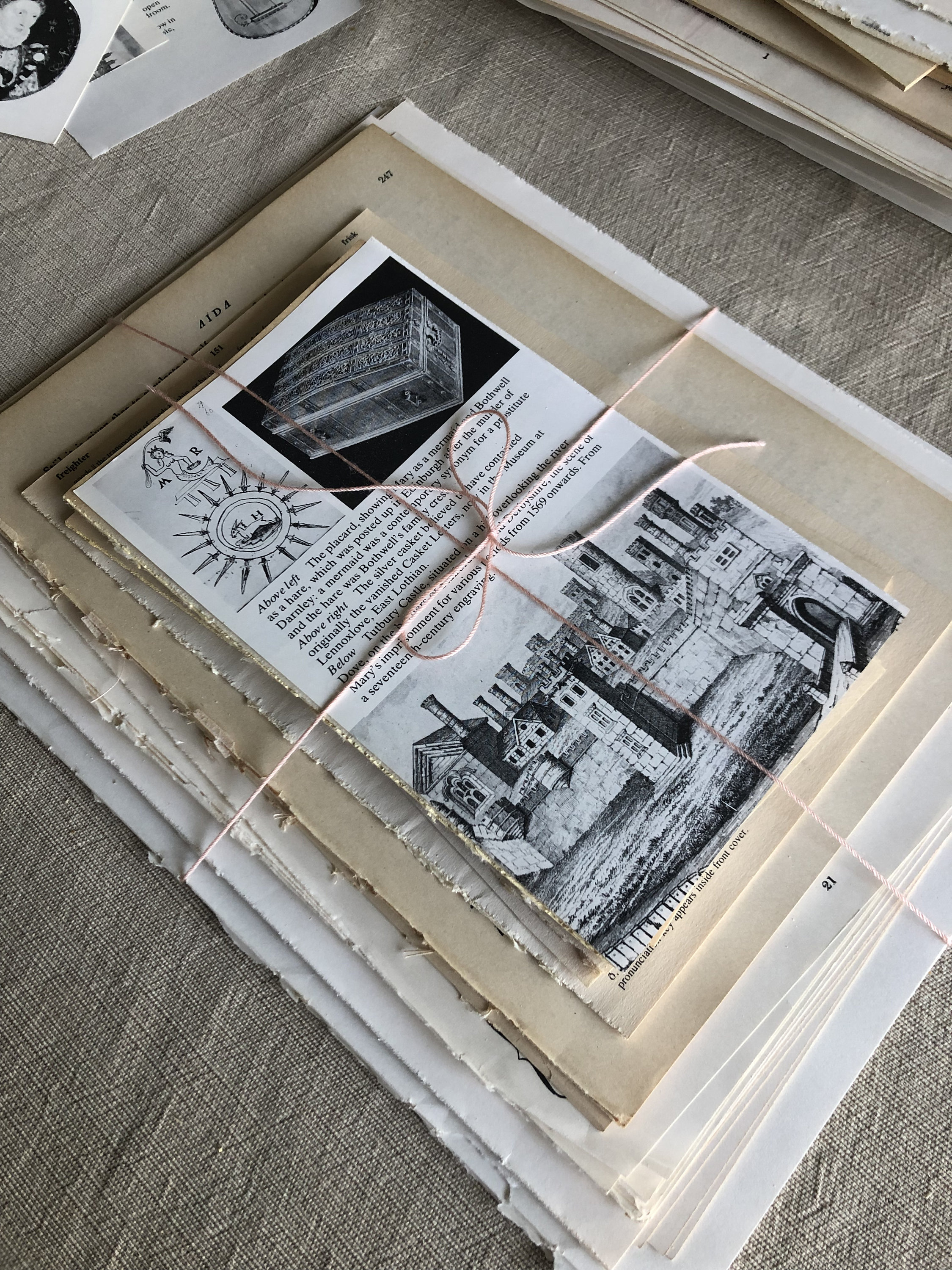 110 Pages Vintage Book Paper Ephemera Pack, Junk Journal Kit, 1930s-70s ...