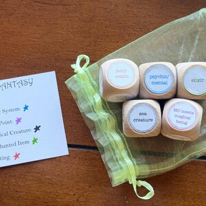 Creative Writing Dice (by Genre) - Story Prompt Inspiration - Writer's Block Help for Authors Fantasy