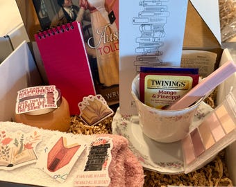 Blind Date with a Book Gift Box, Mystery Book Gift with Book Swag