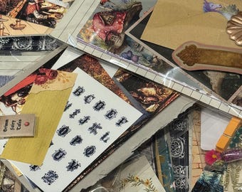 Vintage Grimm Fairytale Scrapbooking Ephemera/Junk Journal Kit