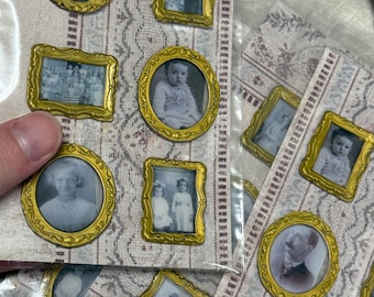 Handmade Vintage Photo-themed Set of 3-D Self-Adhesive Seals/Stickers