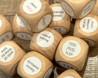 TBR Dice - Set of 5, 15, or Individual - Reader TBR Prompts, Book Prompts, Reading Challenge Game for Readers
