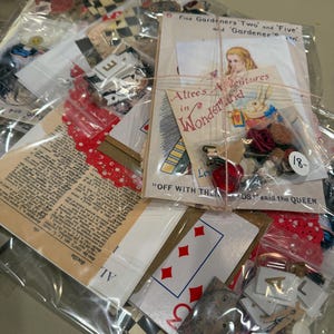 Alice in Wonderland Scrapbooking Ephemera/Junk Journal Kit