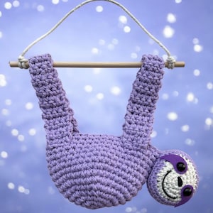 Crochet Sloth Plant Hanger Pattern: Easy DIY Basket (PDF Pattern, ENG)