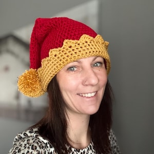 Santa helper Elf hat, Christmas hat, crochet elf hat, crochet Christmas hat, festive hat