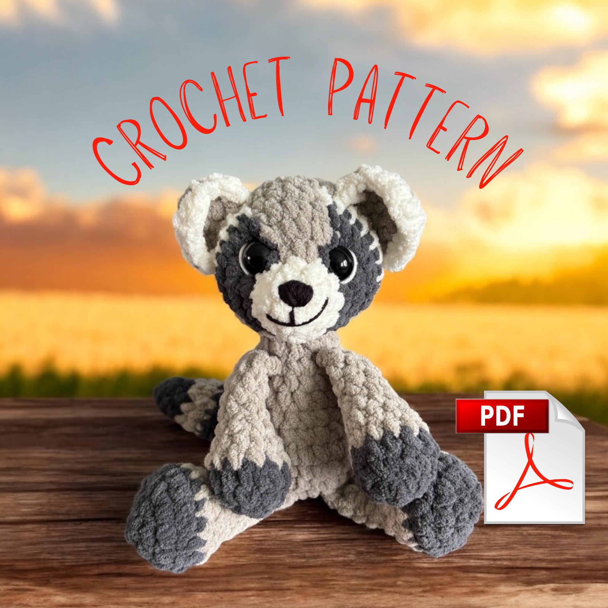 38 Racoon Crochet Patterns for Woodland Amigurumi, Hats, Appliques, and Cozy Handmade... 30 Crochet Raccoon Stuffed Toy Pattern: Easy Cuddler