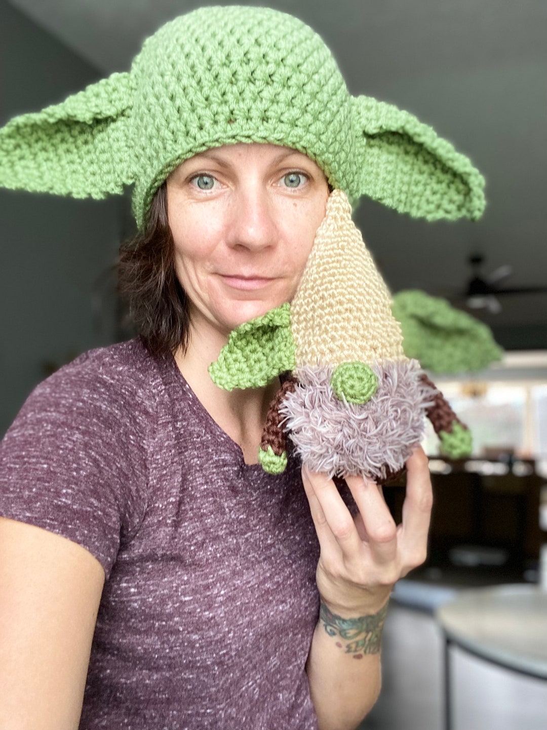 Baby Yoda Gnome Crochet Gnome Yoda Ears Gnome Etsy
