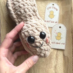 Emotional support peanut, stuffed peanut, peanut toy, squishy peanut, nut, positive nut, crochet nut, nuts for you, do not give up