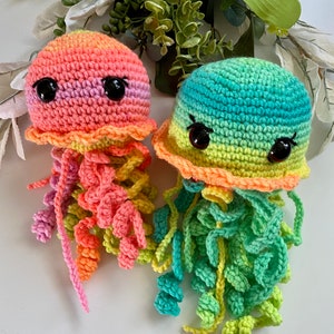 Jellyfish, crochet jellyfish, jellyfish plush toy, jellyfish plushie