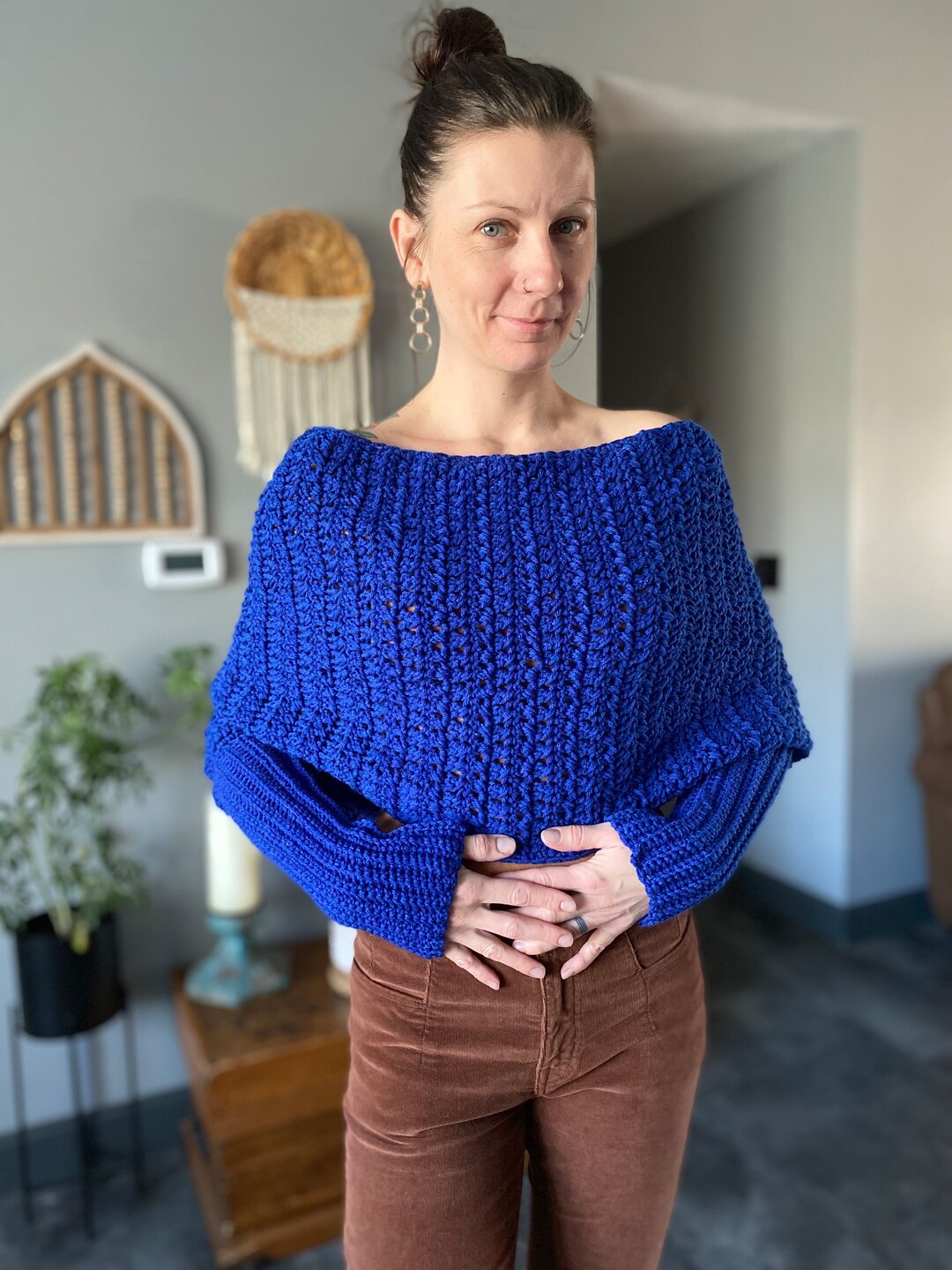 Crochet Scarf With Sleeves, Crochet Sweater Scarf, Scarf With Sleeves