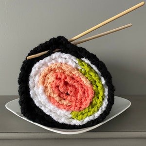 Sushi scarf, scarf, crochet sushi scarf, food scarf