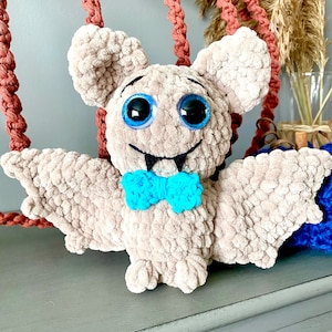 Crochet bat pattern only, Vlad the Bat stuffie, bat toy, squishy bat, crochet pattern, vampire pattern