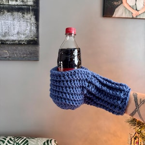 Crochet Beer Mitt: Acrylic Drink Glove, Bottle Cozy