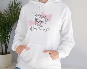 What the Pug-hoody: grafische pullover voor hondenliefhebber