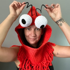 Martian inspired hoodie pattern, crochet hoodie, hat, crochet martian, monster, alien hood, custom hoodie, digital file only, crochet patter