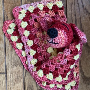 Crochet baby lovie, Sleeping Puppy, baby blanket, baby lovey, security blanket, handmade blanket, dog baby blanket