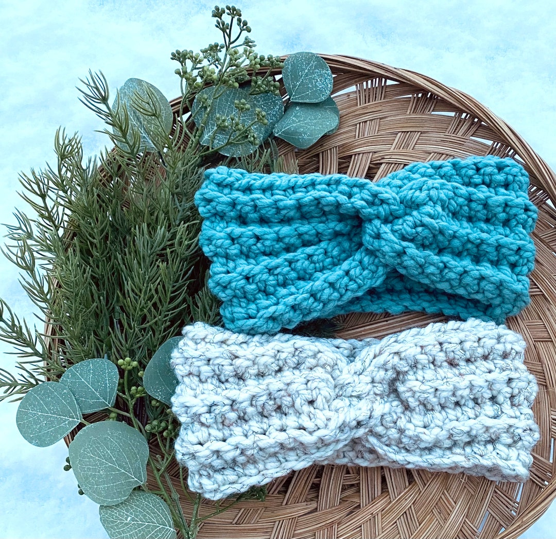 Chunky Twisted Crochet Ear Warmer Pattern (PDF Download) - Etsy