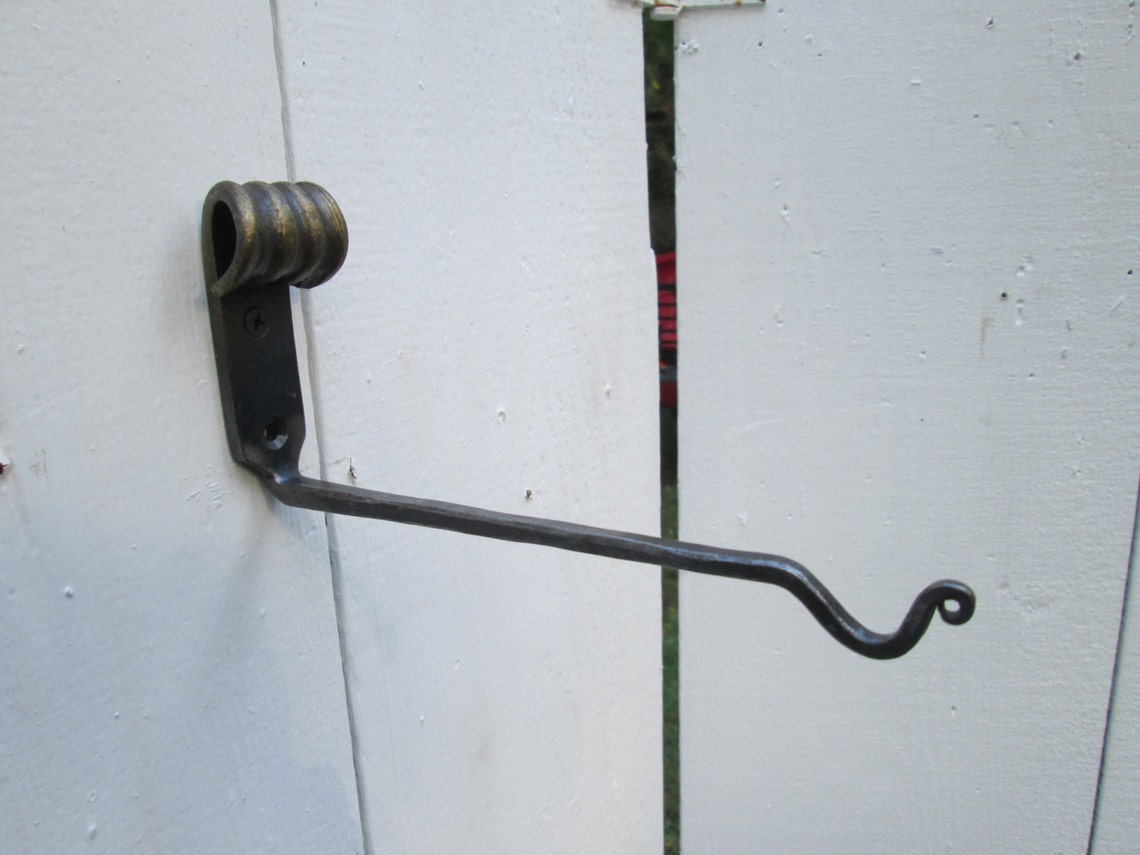 Blacksmith Hand Wrought Iron Wall Hook Bracket Etsy