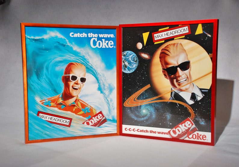 1986, Max Headroom Framed Posters for Coke Originals Your Choice