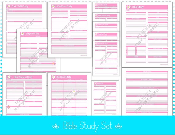 Christian Bible Study Guides 6 Study Guides Inductive Etsy