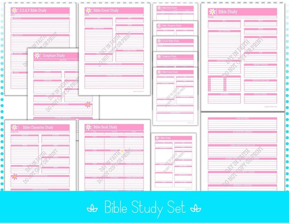 Christian Bible Study Guides 6 Study Guides Inductive Etsy