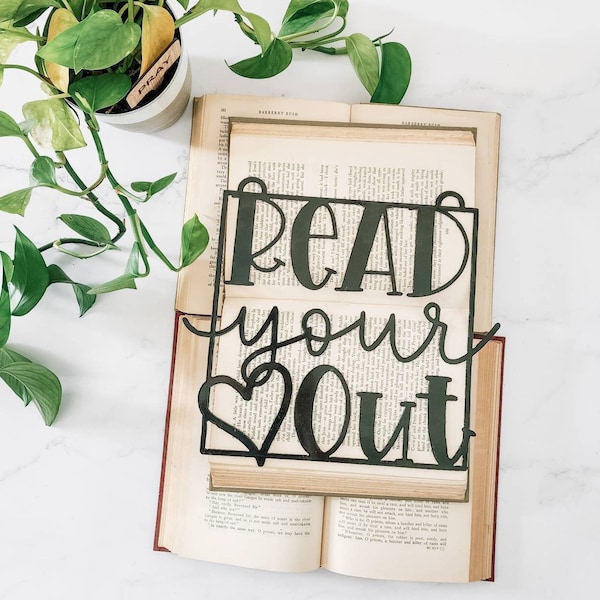Read Your Heart Out Metal Sign | Reading Sign | Library | Books | Reading Decor