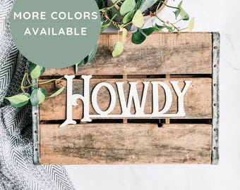 Howdy Metal Sign | Western Rustic Home Decor