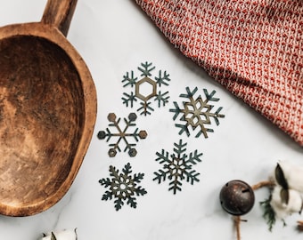 3" Metal Snowflake Ornaments