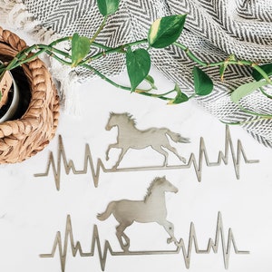Metal Horse Sign | Horse Heartbeat Sign | Horse Love | Horse Gift