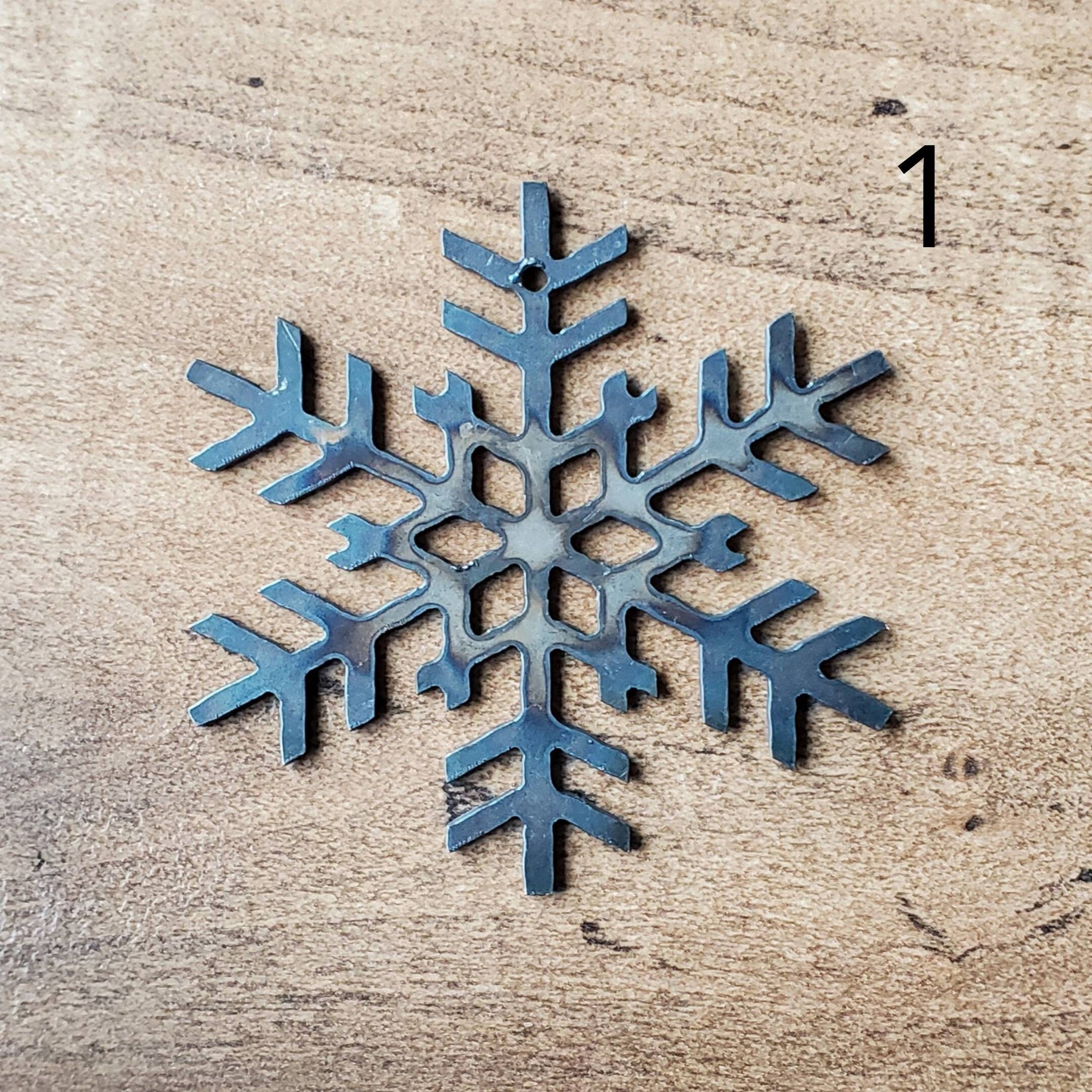 Metal Snowflake Ornaments Etsy
