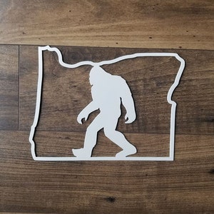 Oregon Bigfoot Metal Sign